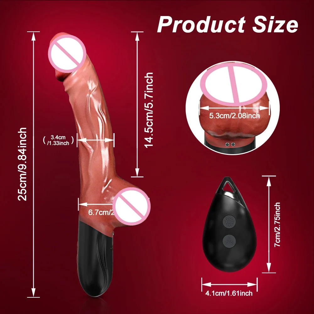 Realistic Silicone Dildo Machine Remote-controlled Vibrating Device 7 Frequencies Adjustable 180 Angle 100% Waterproof Adult