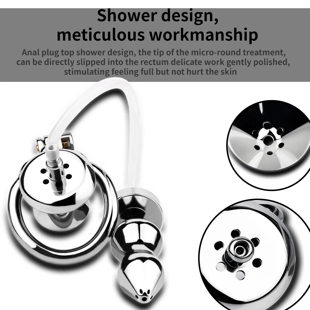 flat chastity cage with anal plug,Chastity Device Anal Catheters Cage Metal Small Anal Plug and Chastity cage Male Sex Toy