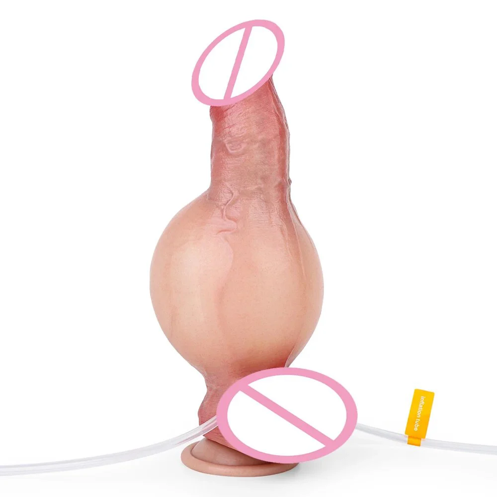 7.8 Inch Inflatable Squirting Dildo G-point Stimulation Penis Liquid Silicone Realistic Orgsm Ejaculation Adult Sex Toys for Women