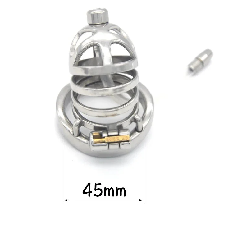 Male Chastity Cage With Stealth Lock Horse Eye Urethral Catheter Dilator Penis Plug Urethra Catheter Device 304 Steel Cock Rings