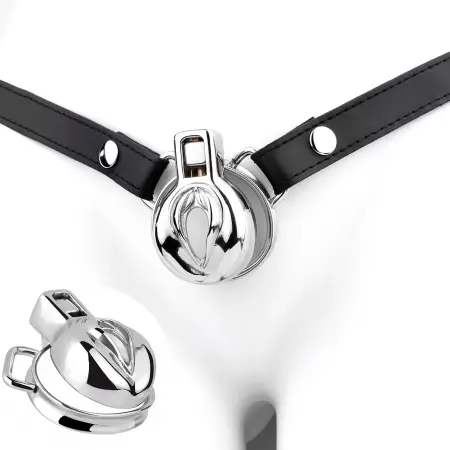 Male Chastity Device Gay Bird Cage Lock Cock Sex Restraint Ring Stainless Steel chastity cage with wearable belt