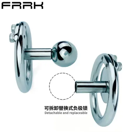 Male Chastity Lock Removable Replaceable Negative Electrode Lock Ring Sex Toys Stainless Steel Chastity Device