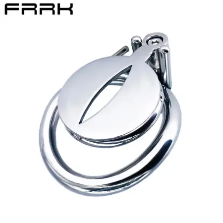 Flat Short Stainless Steel Chastity Lock Curved Ring Lightweight Chastity Device Adult Erotic