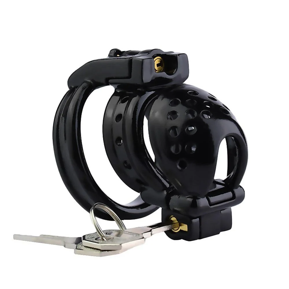 Male Sex Toys Gay Bird Cage Resin Chastity Device Round Hole Hollow Design 304 Stainless Steel Chastity Lock