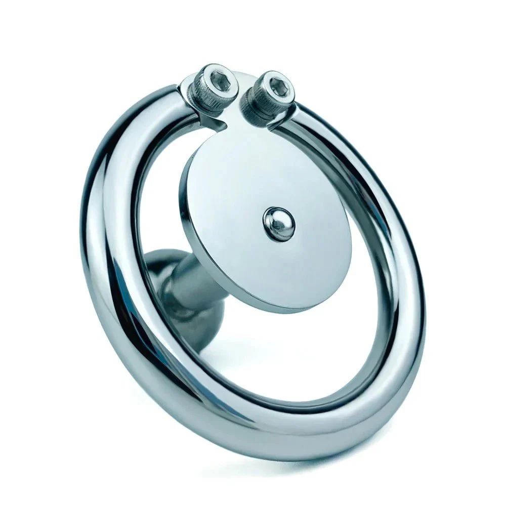 Male Chastity Lock Removable Replaceable Negative Electrode Lock Ring Sex Toys Stainless Steel Chastity Device