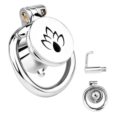 Inverted Chastity Cages, Flat Chastity Cage, PA Chastity Cage Glans Piercing Chastity Device Sex Toys