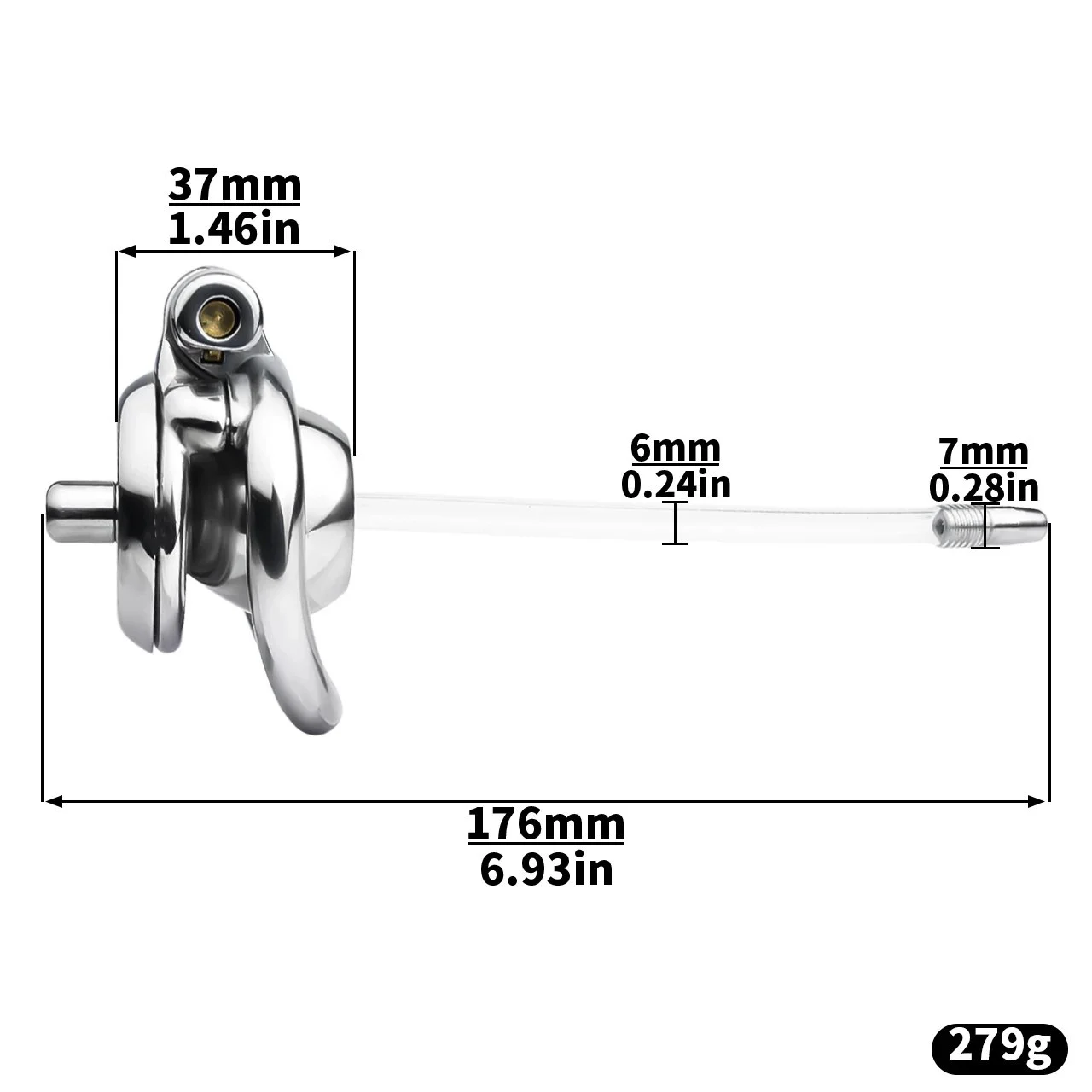 Flat Chastity Cage, Ball Inverted Male Chastity Cage Negative Cock Cage with Catheter Sex Toys for Men,sissy Chastity