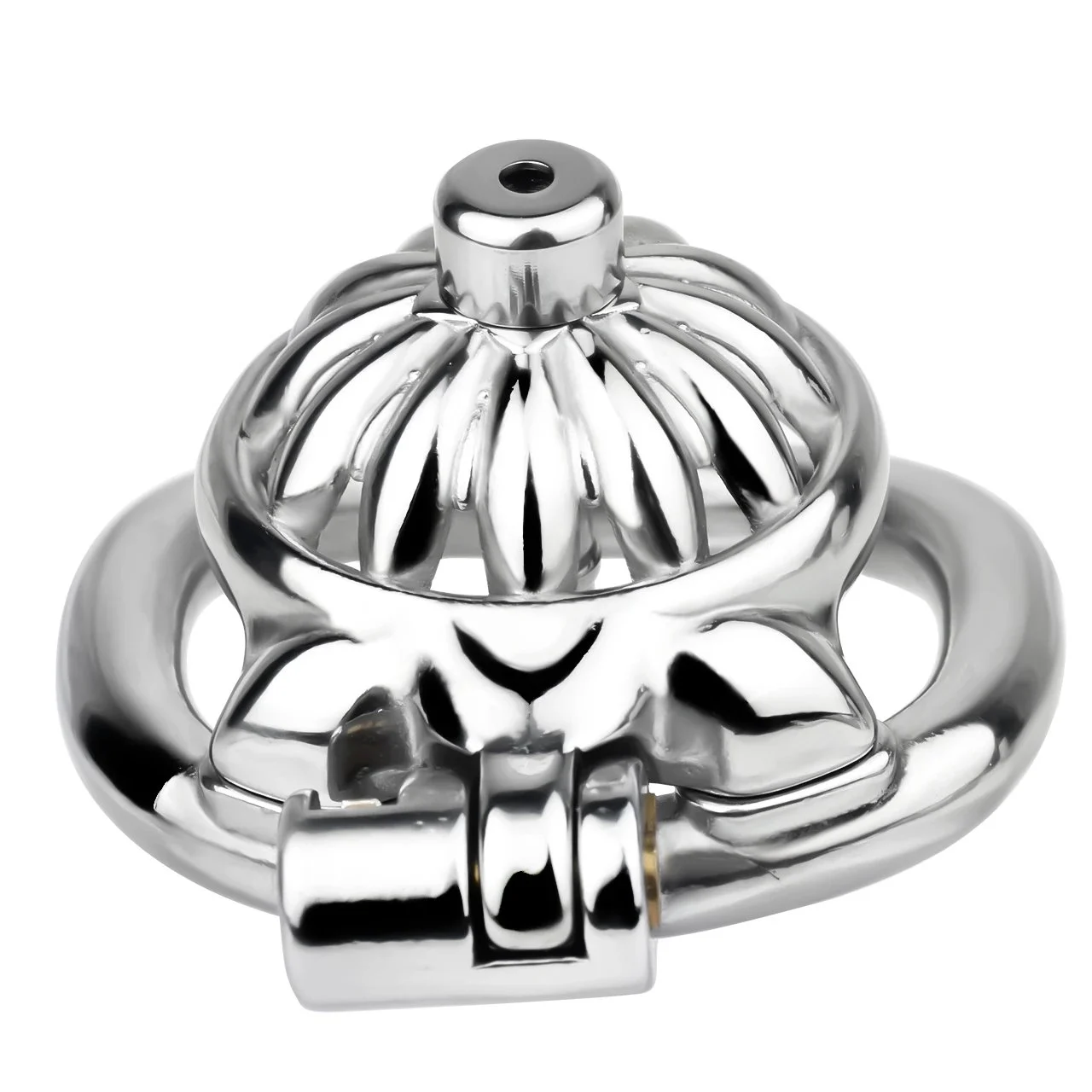 Flower Shape Male Cock Cage Chastity Device Bondage Gear with Silicone Metal Catheter