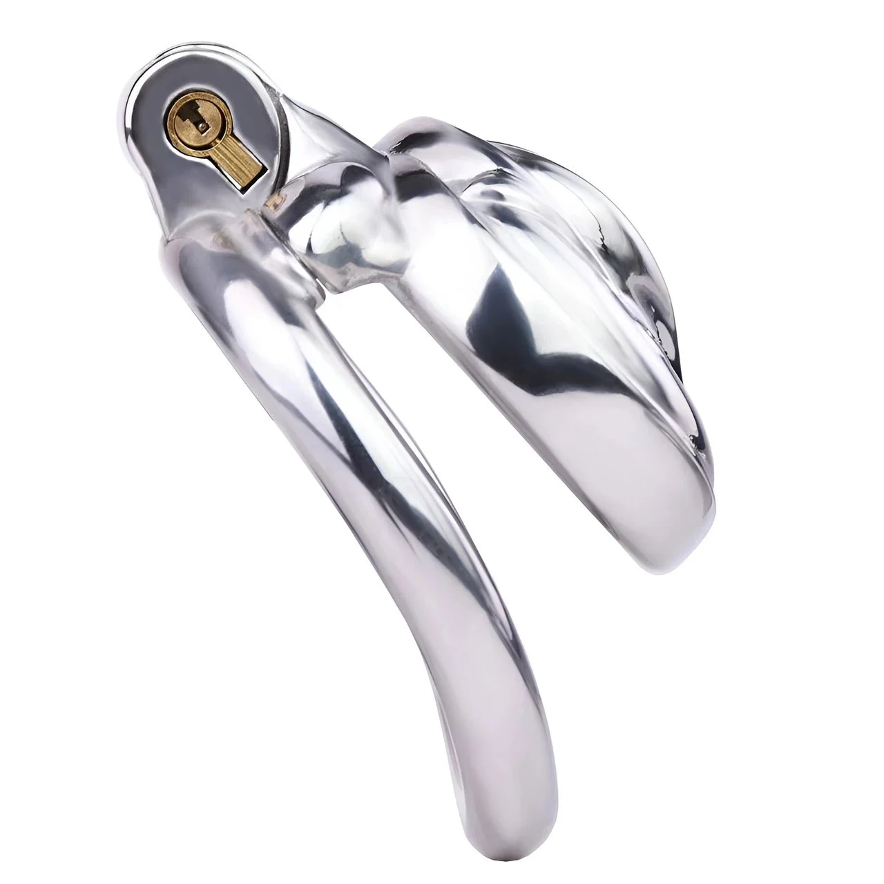 Adult Male Chastity Cage Locking Penis Rings, Small Standard Flat Cock Cage for Men