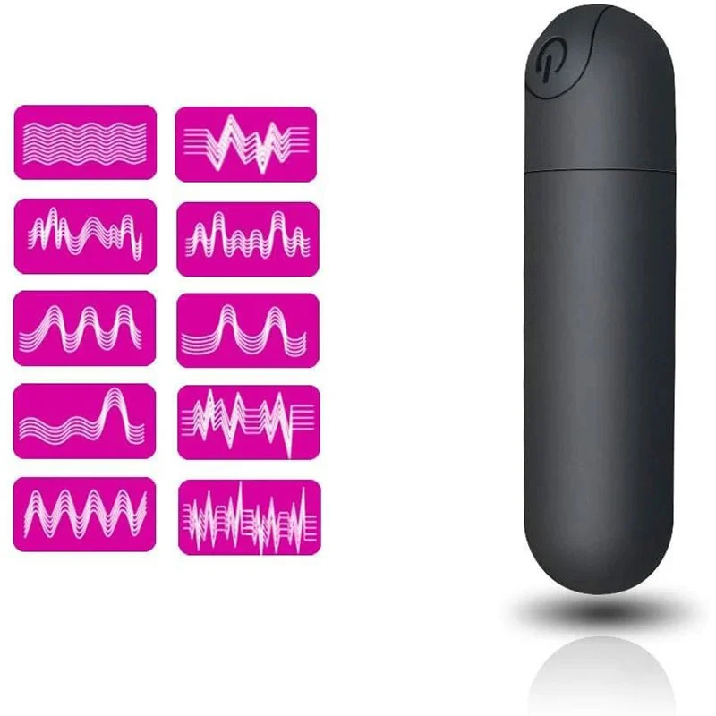 Usb Rechargeable Women Black Mini Bullet Sex Toys Vibrator for Clit Nipples and Other Sensitive Spots to Maximize Vibrations