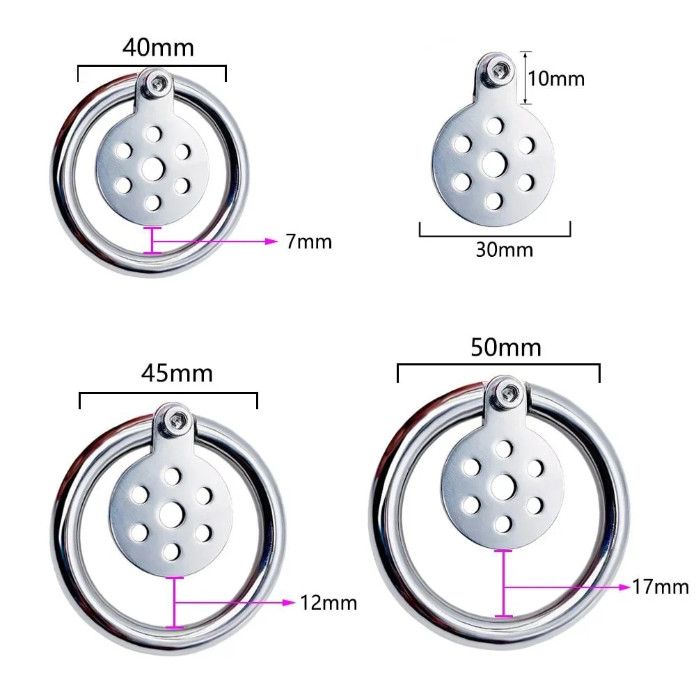 Catheter Stainless Steel Bird Cage Lock Bottle Cap Lock Chastity Lock Adult Sex Toys