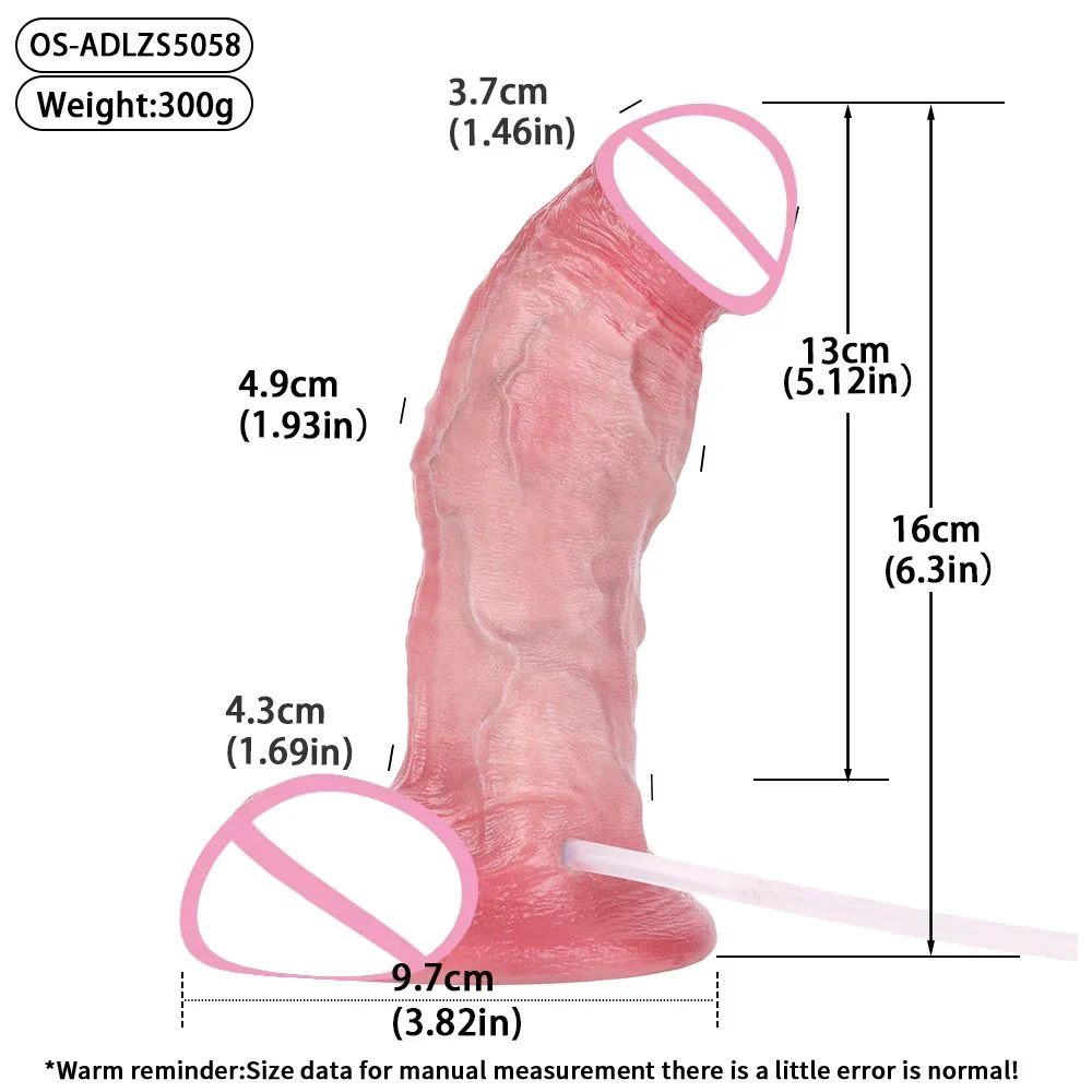 Powerful Large Anal Plug with Realistic Silicone Squirting Dildo for Women's Masturbation
