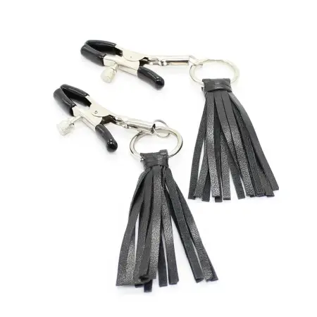 Leather Tassels Simulator Flirting Nipple Clamps Nipple Clips Fetish Flirting Sex Products for Women Men Adult Games