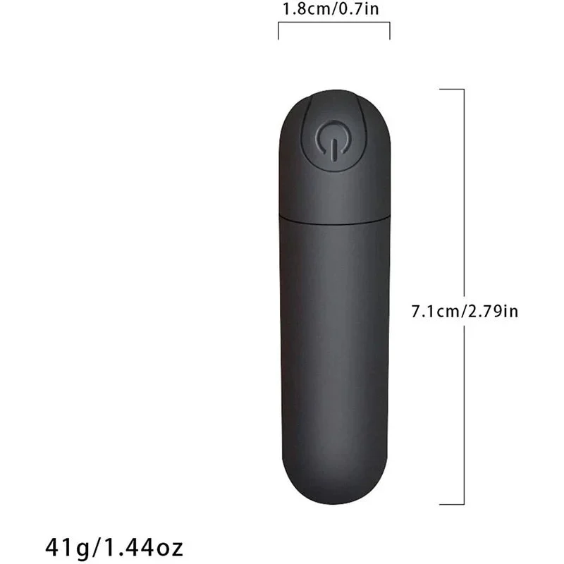 Usb Rechargeable Women Black Mini Bullet Sex Toys Vibrator for Clit Nipples and Other Sensitive Spots to Maximize Vibrations
