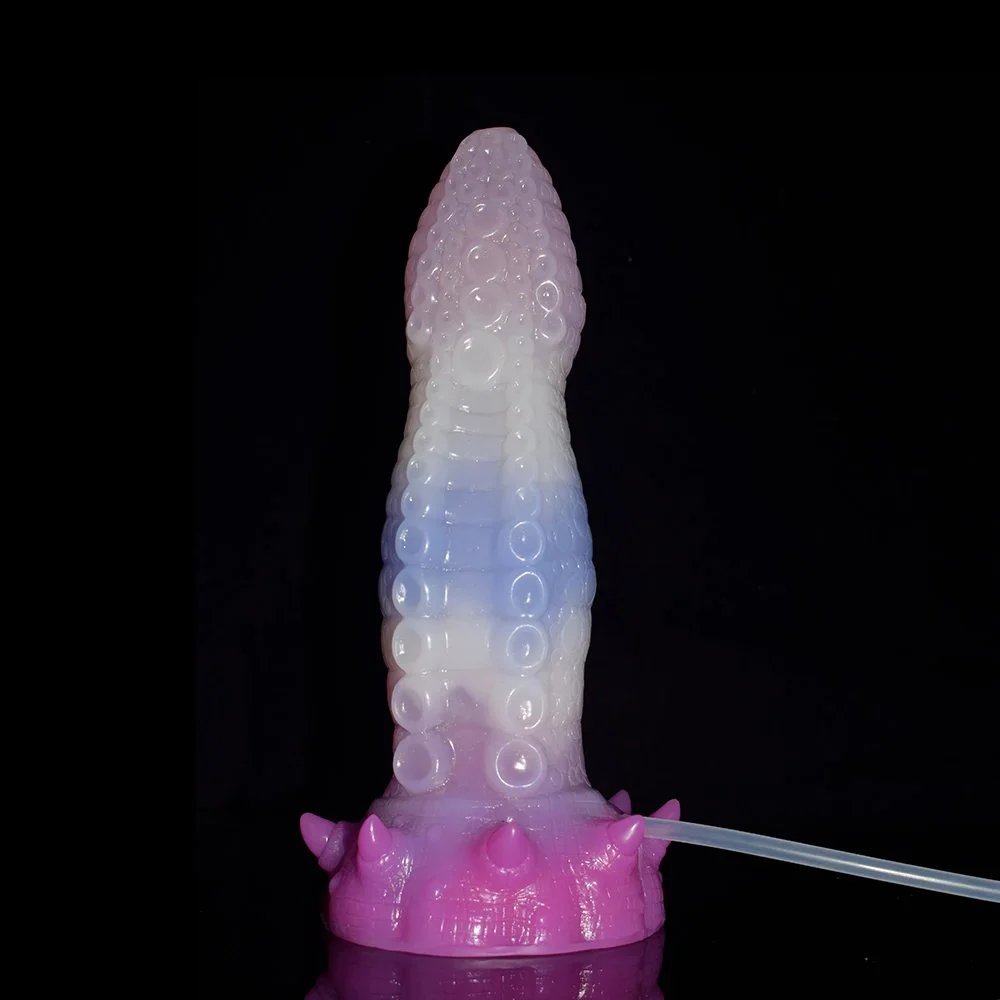 Ejaculating Big Head Octopus Anal Sex Toy Silicone Flexible Fantasy Dildo Tentacle Masturbator for Women Anus Beads Suction