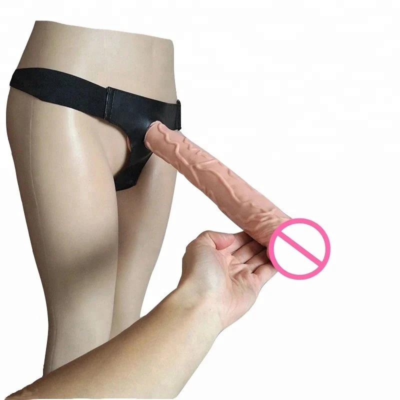 Quality Assured Strap on Dildo Nontoxic PVC Total Length 35CM Dildo Big for Lesbian Sex