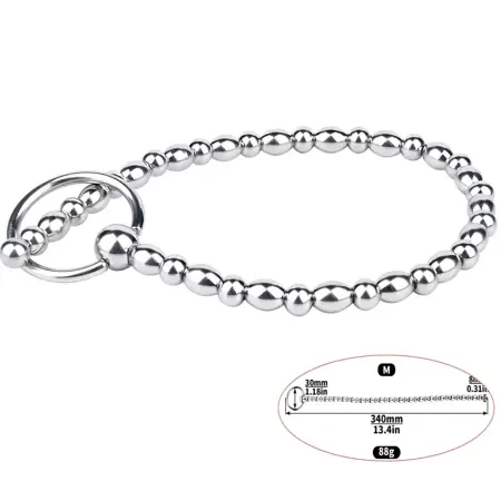 Male 33cm Penis Beads Urethral Dilator Massage Stick Stainless Steel Prostate Massager Delay Masturbation Sex Toys for Men