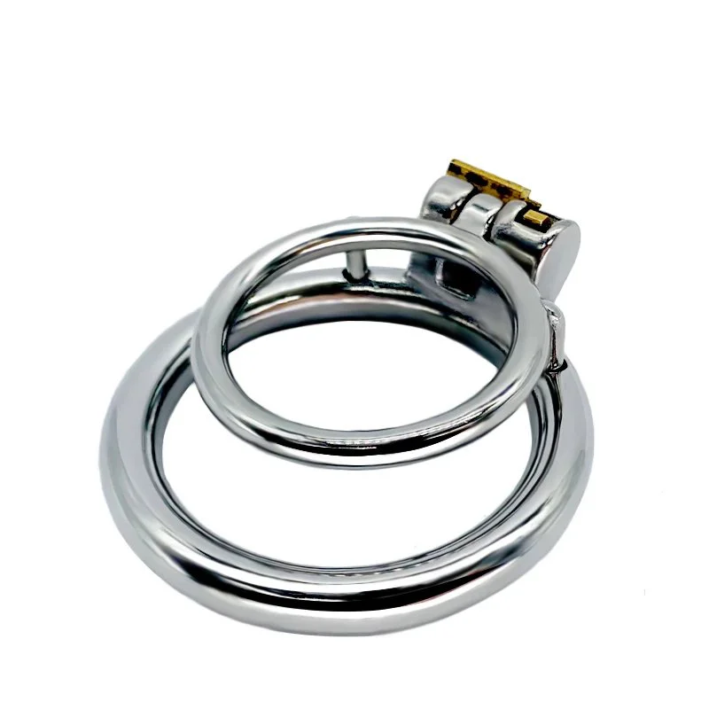 304 Stainless Steel Solitary Extreme Lockdown Male Chastity Device Adjustable Cock Cage for Gay With Brass Key