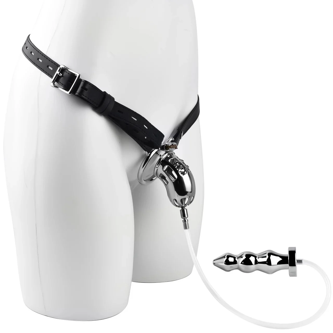 Metal Multipurpose Chastity Device Penis Cage With Anal Plug Stainless Steel Hollow Male Chastity Cage Sex Toys