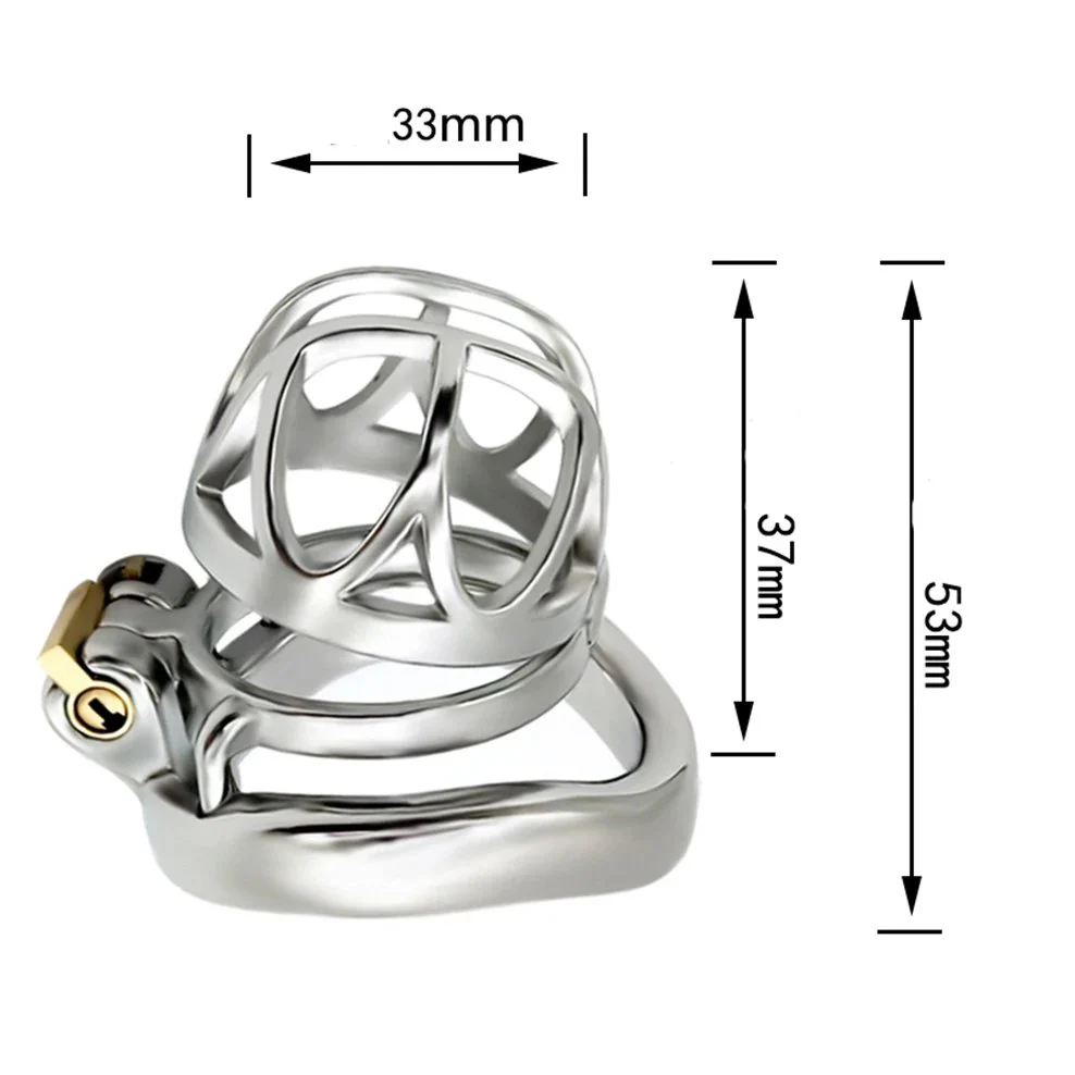 Adult Store Stainless Steel Imitated Crown Special Design Fetish Lover Male Chastity Device Arc Ring Cock Cage for Man