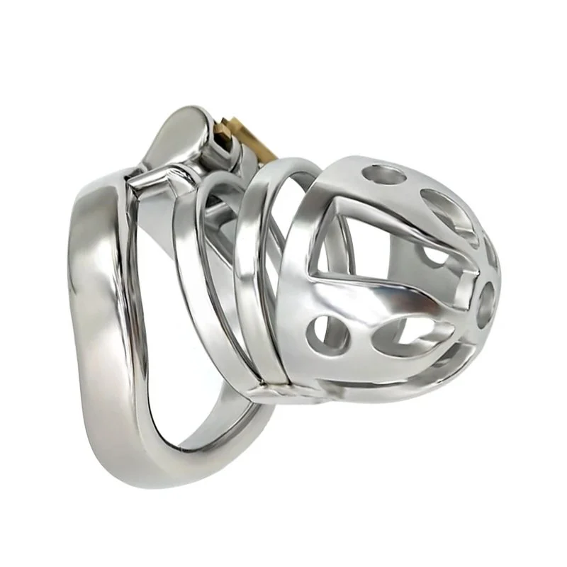 Adult Games Metal Hollow Male Chastity Lock Penis Cock Cage for Men Sex Toys