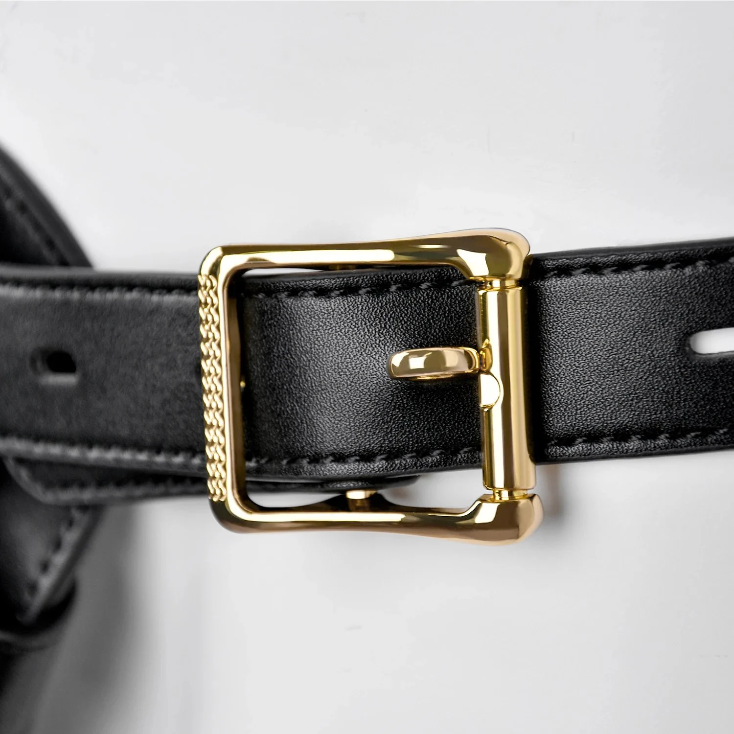 Male Penis Restraint Crafted From Soft Leather Material Designed for Male Chastity Bondage Play Available in Two Color Options