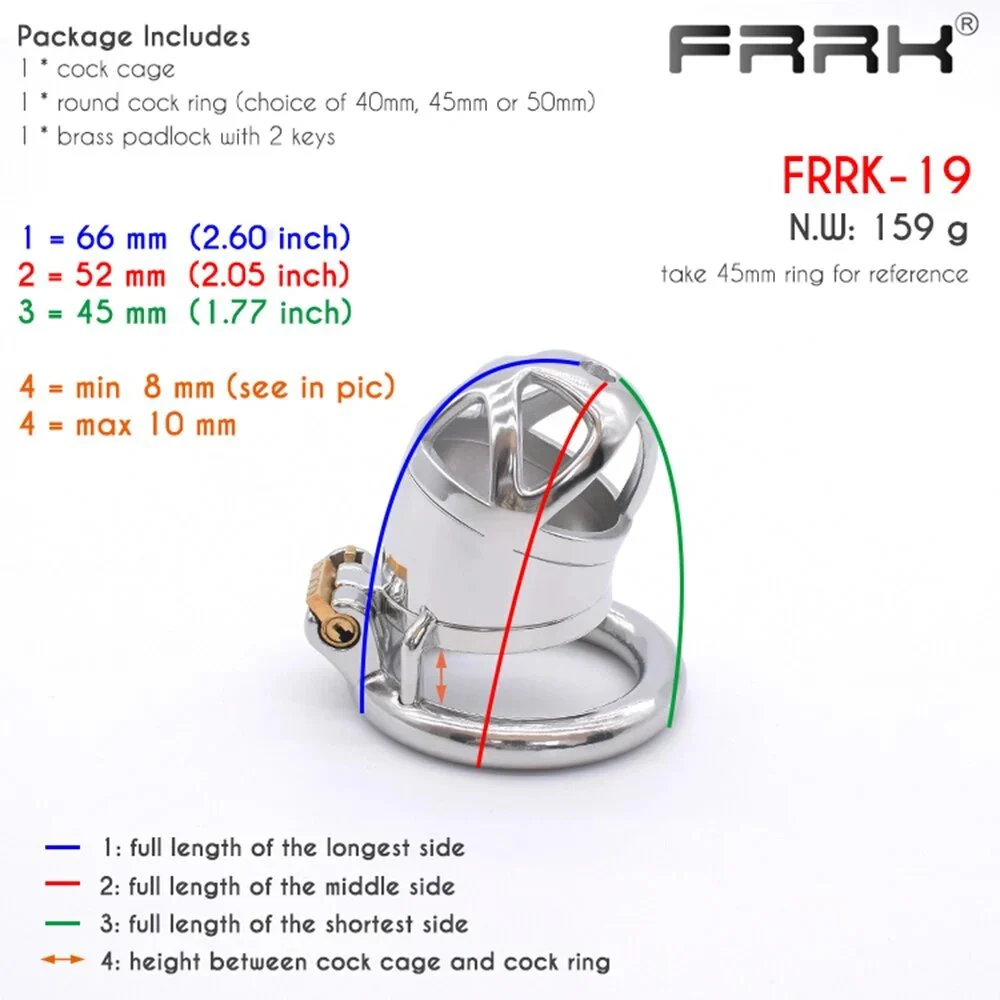 Metal Male Chastity Cage 2.6 Steel Penis Ring Cock Lock Bondage Sex Toys for Men Adult Supplies Shop