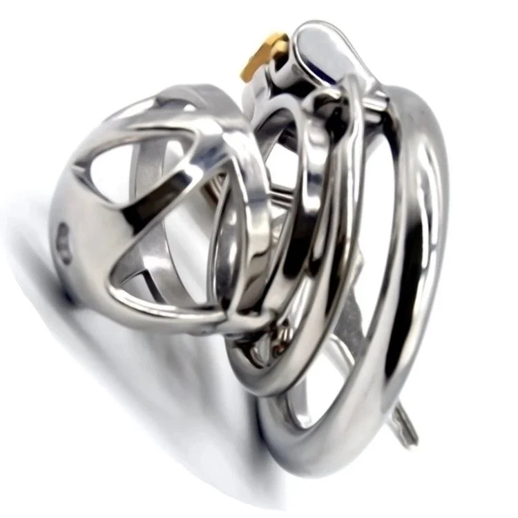 4.9cm Chastity Cage Stainless Steel Lock Penis in Cage Chastity Cage with Key Holder Lock Male Chastity Device for Male