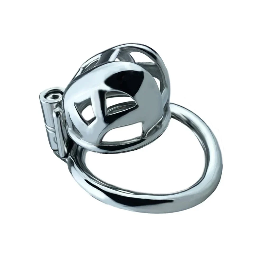 Metal Stainless Steel Chastity Lock Rivet Stimulation Male Removable Chastity Cage Lust Control Device Sex Toy