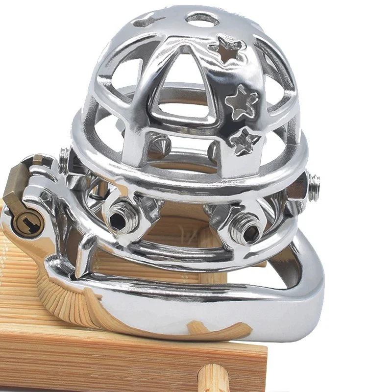 5.9cm Lock Penis in Cage with Keyholder SM Sex Toys Man Metal Chastity Cage Spiked Chastity Device for Male