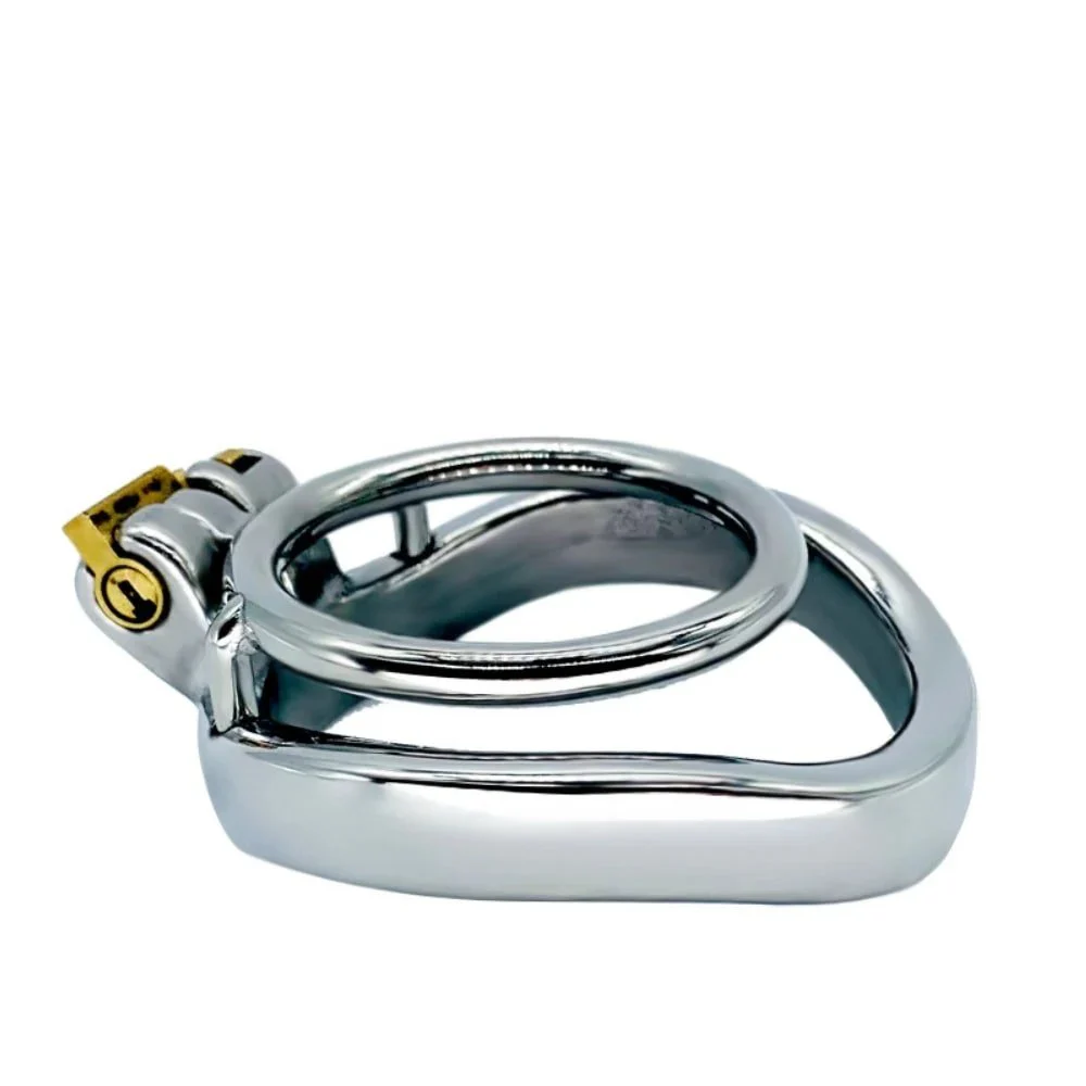 Chastity Cage Products Double Circular Ring Design Skeleton 304 Stainless Steel Chastity Device Adult Flirting