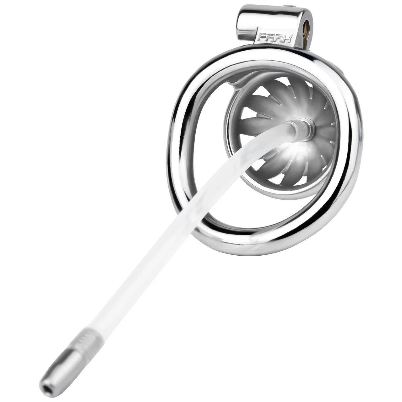 Mini Sunflower Male Chastity Cage with Curved Penis Ring Metal Catheter Silicone Catheter Strap on Chastity Couples Toys