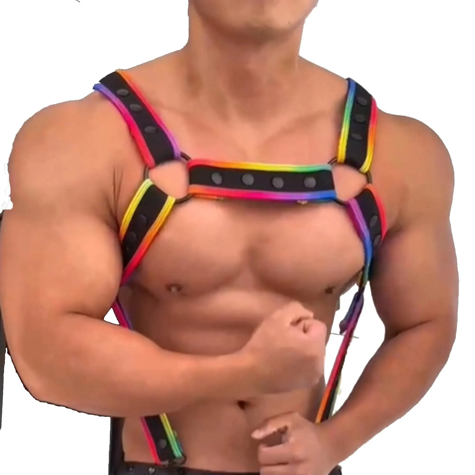 Men's Body Chest Harness Adjustable Elastic Waistband Sexy Underwear Halter Belt Bondage Sexy Harness for Men