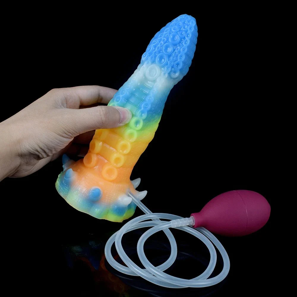 8.27 Inch Huge Monster Artificial Squirting Sex to Toy Colorful Realistic Silicone Dildo Vibrator for Women