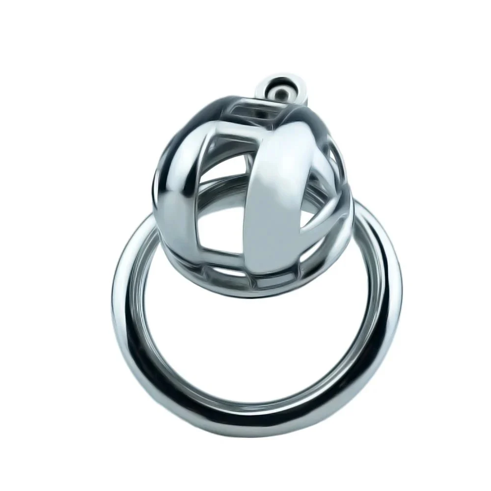 Metal Stainless Steel Chastity Lock Rivet Stimulation Male Removable Chastity Cage Lust Control Device Sex Toy
