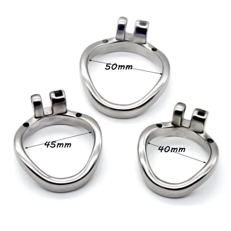 60mm 304 Stainless Steel Sm Sex Toys Penis Cage with Keyholder Male Chastity Device with Catheter Curved Ring Chastity Cage