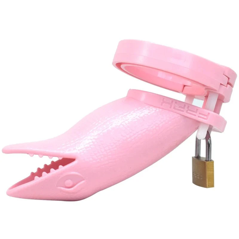 Couple Domination Penis Lock Health Resin Cock Cage Plastic Male Chastity Device for Delay Ejaculation Prostate Stimulation