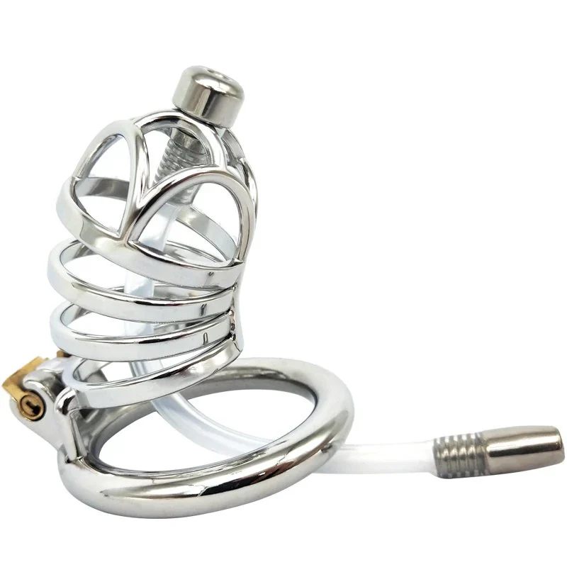 Catheter Metal Stainless Steel Chastity Device Chastity Lock Control Device Fun Chastity Lock for Men