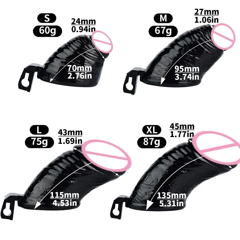 Male Chastity Cage Sex Toys Discreet Sissy Fem Boy Chastity Cage Device Penis Rings Man 4 Size Chastity Cage Penis Shape