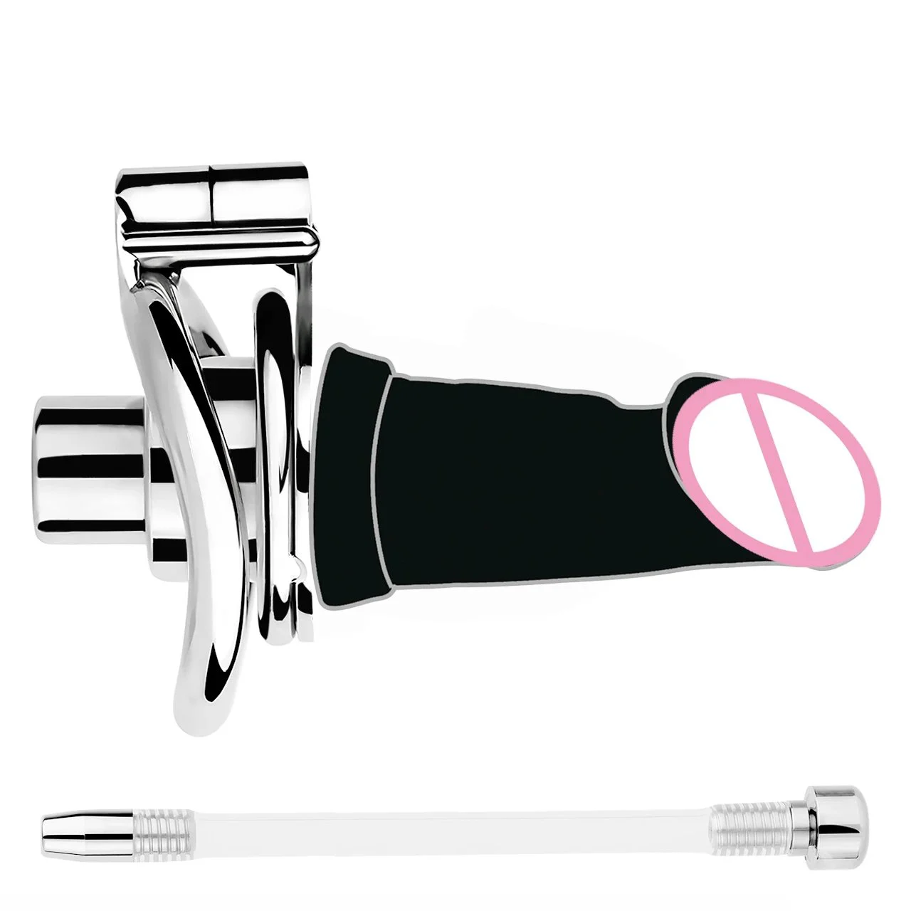 Inverted Urethral Chastity Cage Device with Dildo Head Negative Adult Penis Plug Bondage Sex Toys Sissy Chastity Cages