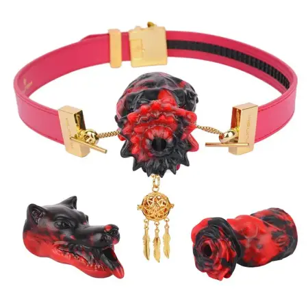New Couples Flower Gag Dog Mouth Plug Silicone Breathable Rose Ball Open Mouth Bondage Gags Oral Fixation BDSM Adult Sex Toys