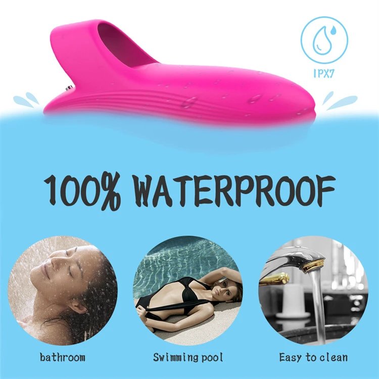 Waterproof G Spot 9 Vibration Modes Rechargeable Finger Vibrator Sex Toy for Women
