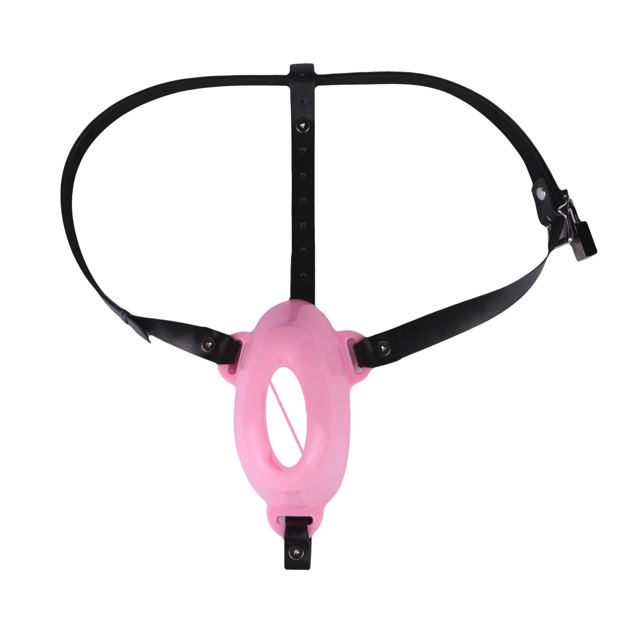 Soft Sissies Cosplay Silicone Pussy Hole Chastity Cage with Adjustable Elastic for Men Cock Cage Bondage Sex Toys