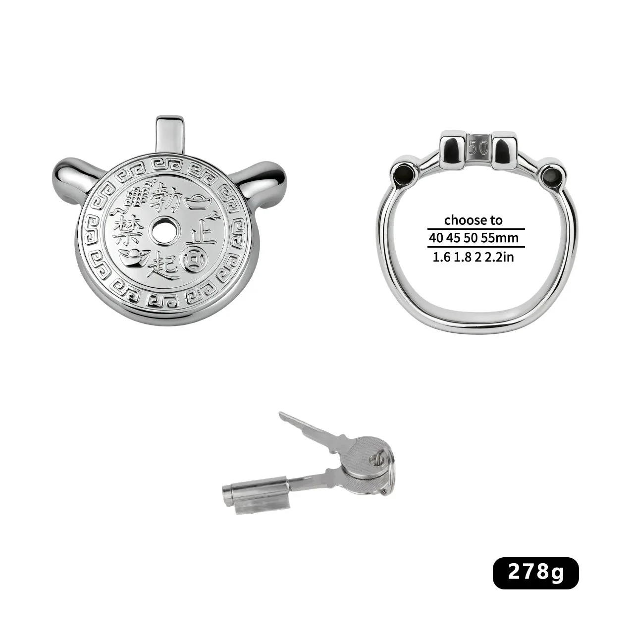 Flat Metal Male Chastity Cage Device Urethral Hole With Metal Catheter Chastity Belt Penis Ring Cock Cage