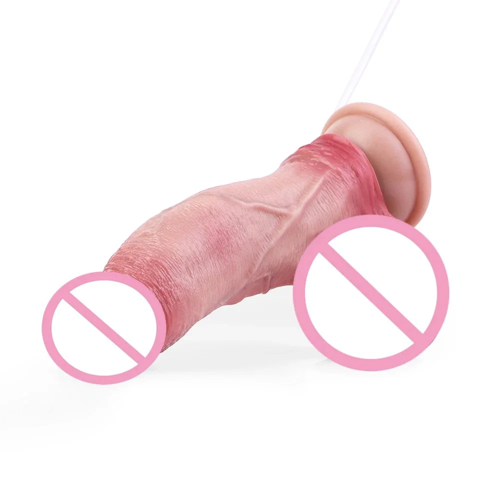 Realistic Double Layer Squirting Dildo Big Penis Soft Spray Squiting Cock Ejaculating Masturbator Anal Toy Sex Toy for Women 18
