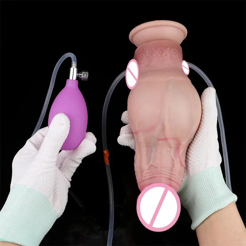 Realistic Inflatable Dildo Inflatable Squirting Dildo Silicone Adult Toys with a Soft Feel and Great Experience