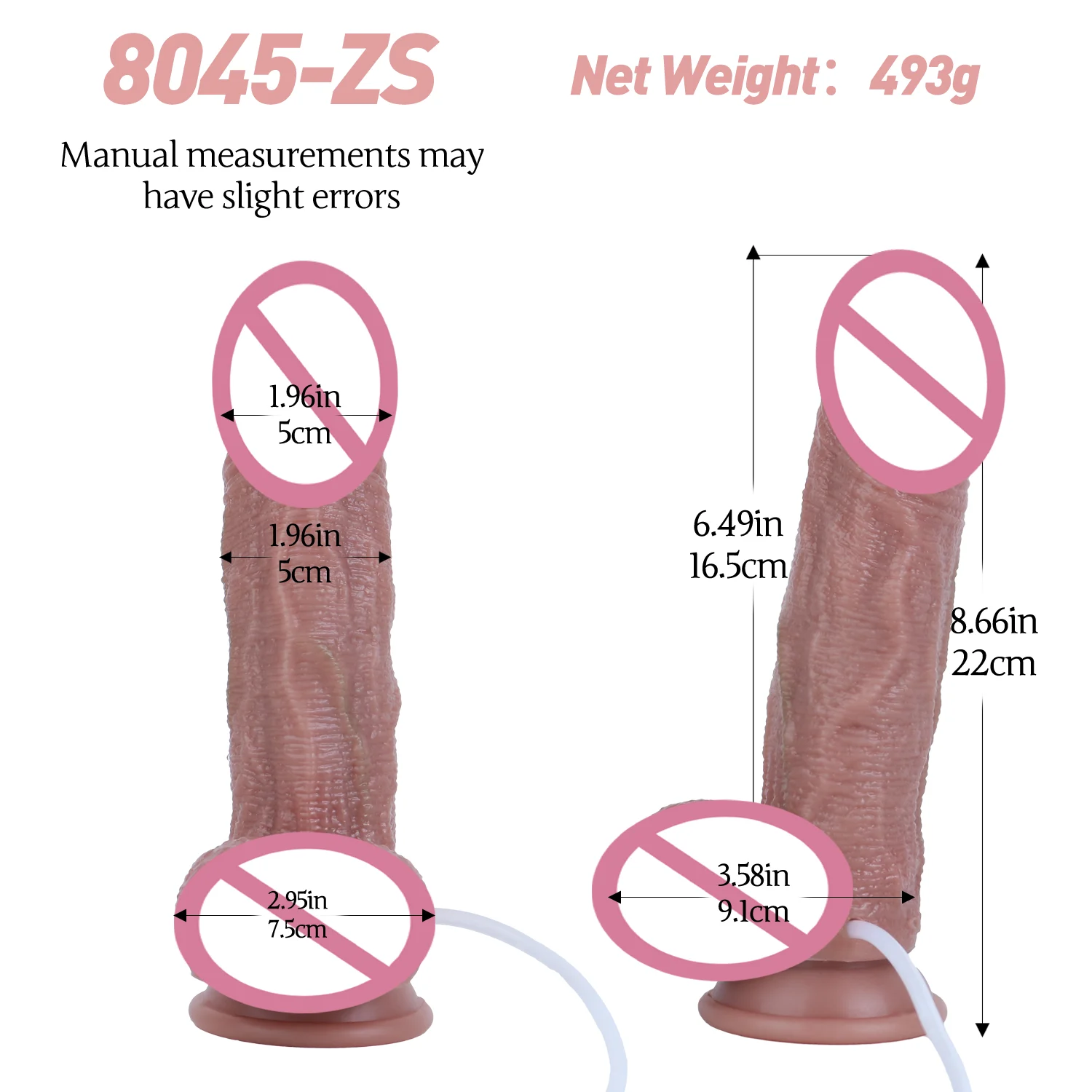 Realistic Double-Layer Skin-Like Textured Sliding Squirting Dildo Liquid Silicone for an Authentic Adult Toy Experience