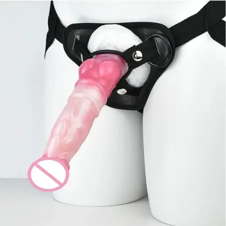8.66 Inch Large Monster Realistic Sex Toy Artificial Strap Chastity Belt Penis for Men