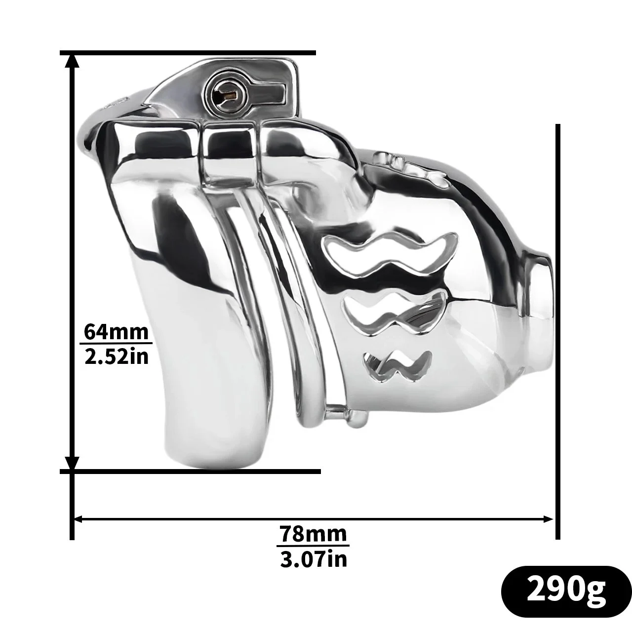 Male Chastity Device Adjustable Cock Cage with Lock, Various Options for Fetish Bondage & Control