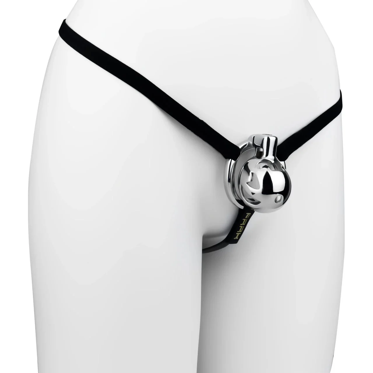 Male Penis Chastity Device with Restraint Strap Metal Construction Three Sizes for Easy Wear Product